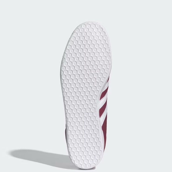 Burgundy & White Gazelle Shoes - Picture 5 of 10